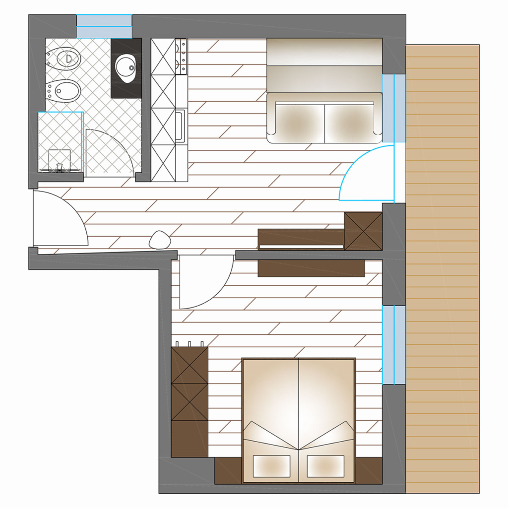 Grundriss Apartment Goasl