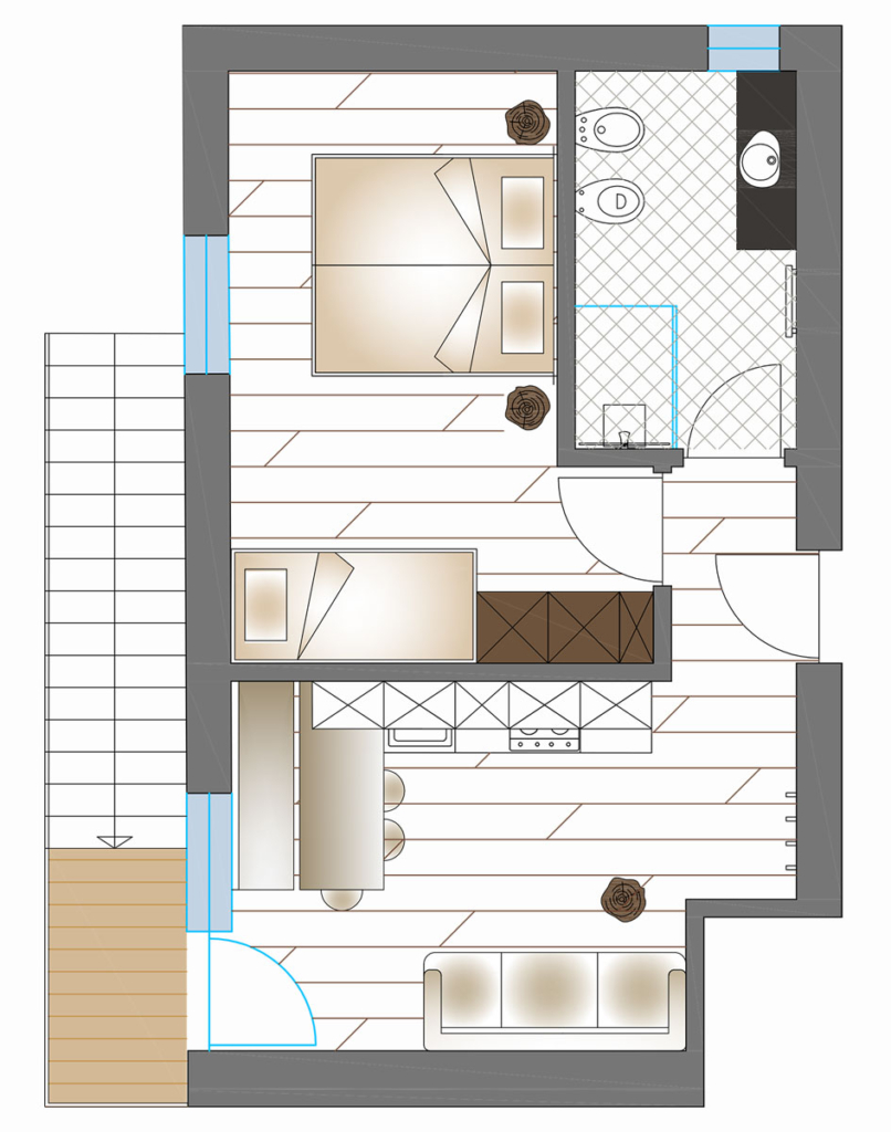 Grundriss Apartment Jogd