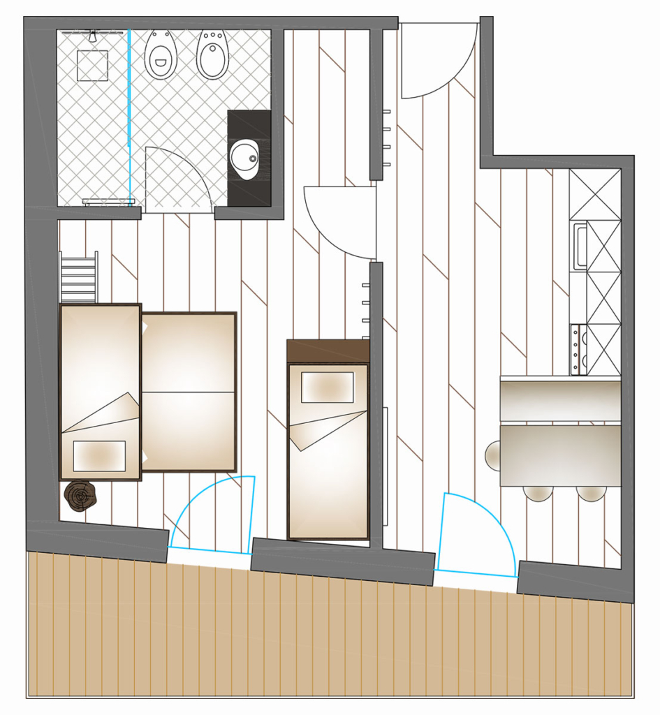 Grundriss Apartment Musig